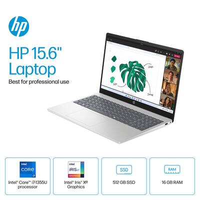 HP 15.6" Full HD Touch-Screen Laptop – Intel Core i7-1355U, 16GB RAM, 512GB SSD – Natural Silver - Image 2