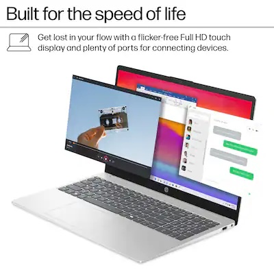 HP 15.6" Full HD Touch-Screen Laptop – Intel Core i7-1355U, 16GB RAM, 512GB SSD – Natural Silver - Image 3