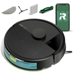 iRobot - Roomba 105 Combo Vacuum & Mop - Easy-to-Use, Intense Power-Lifting Suction, LiDAR, Avoids Mopping Carpets, Self-Charging - Black