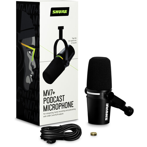 Shure MV7+ USB/XLR Dynamic Microphone - Black